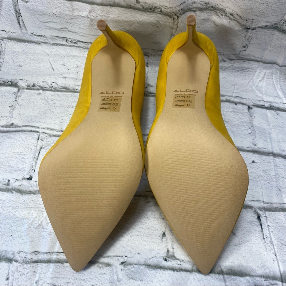 Aldo Yellow Pointed-Toe Stiletto Pumps - Picture 10 of 16